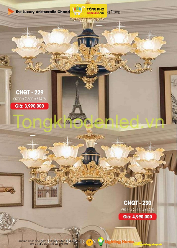 Đèn thả châu Âu LIGHTING & HOME - 074