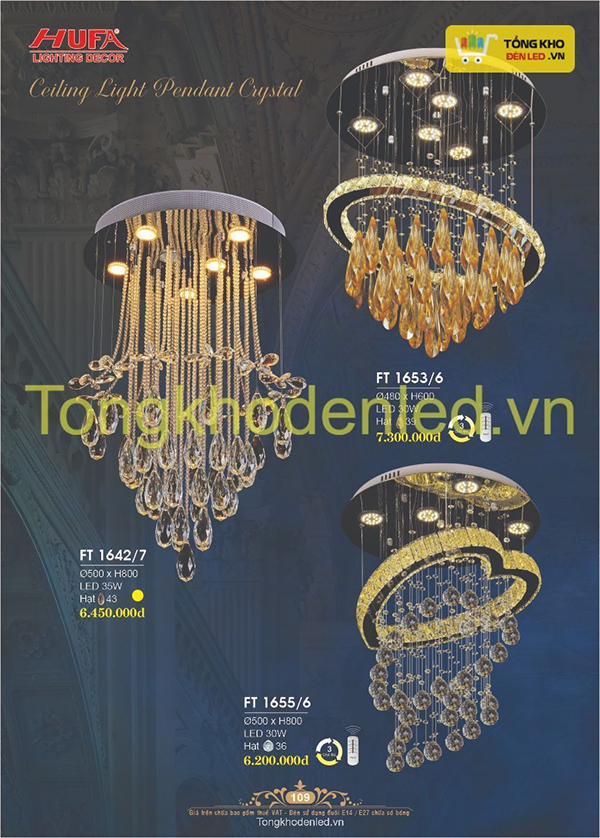 Đèn thả kiểu châu Âu HUFA-109