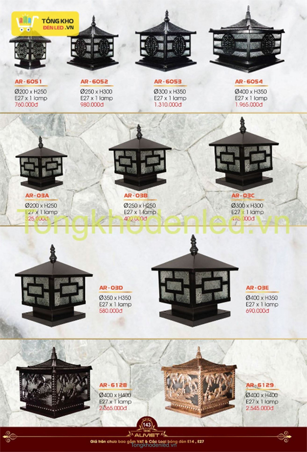 Đèn trang trí cổng ÂU VIỆT - 143
