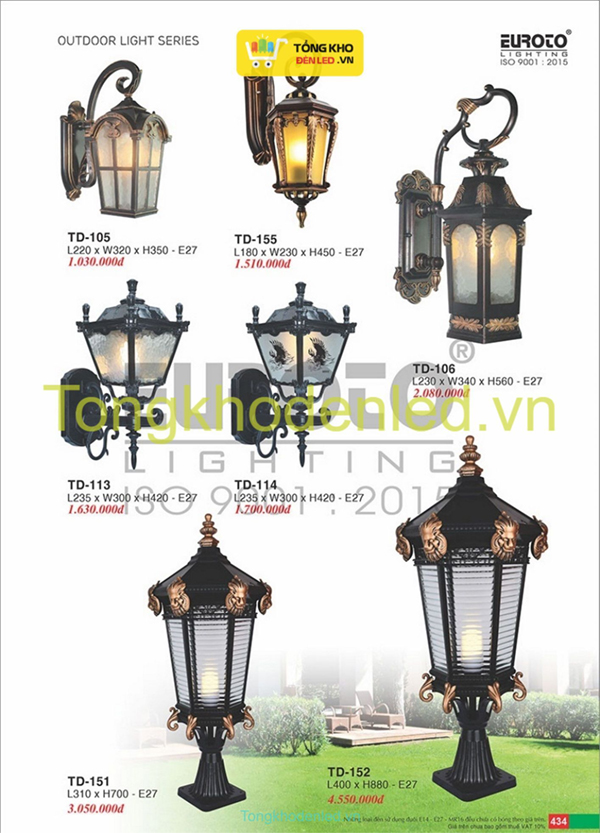 Đèn trang trí cổng EUROTO - 434
