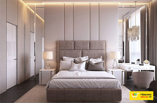 sử dụng đèn trang trí phòng ngủ