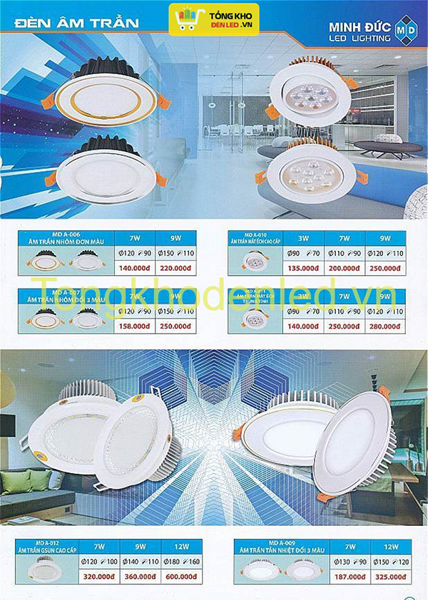 ĐÈN LED MINH ĐỨC - 002