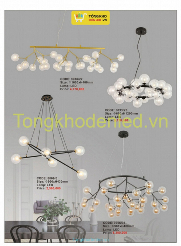 Mẫu đèn thả cao cấp 4