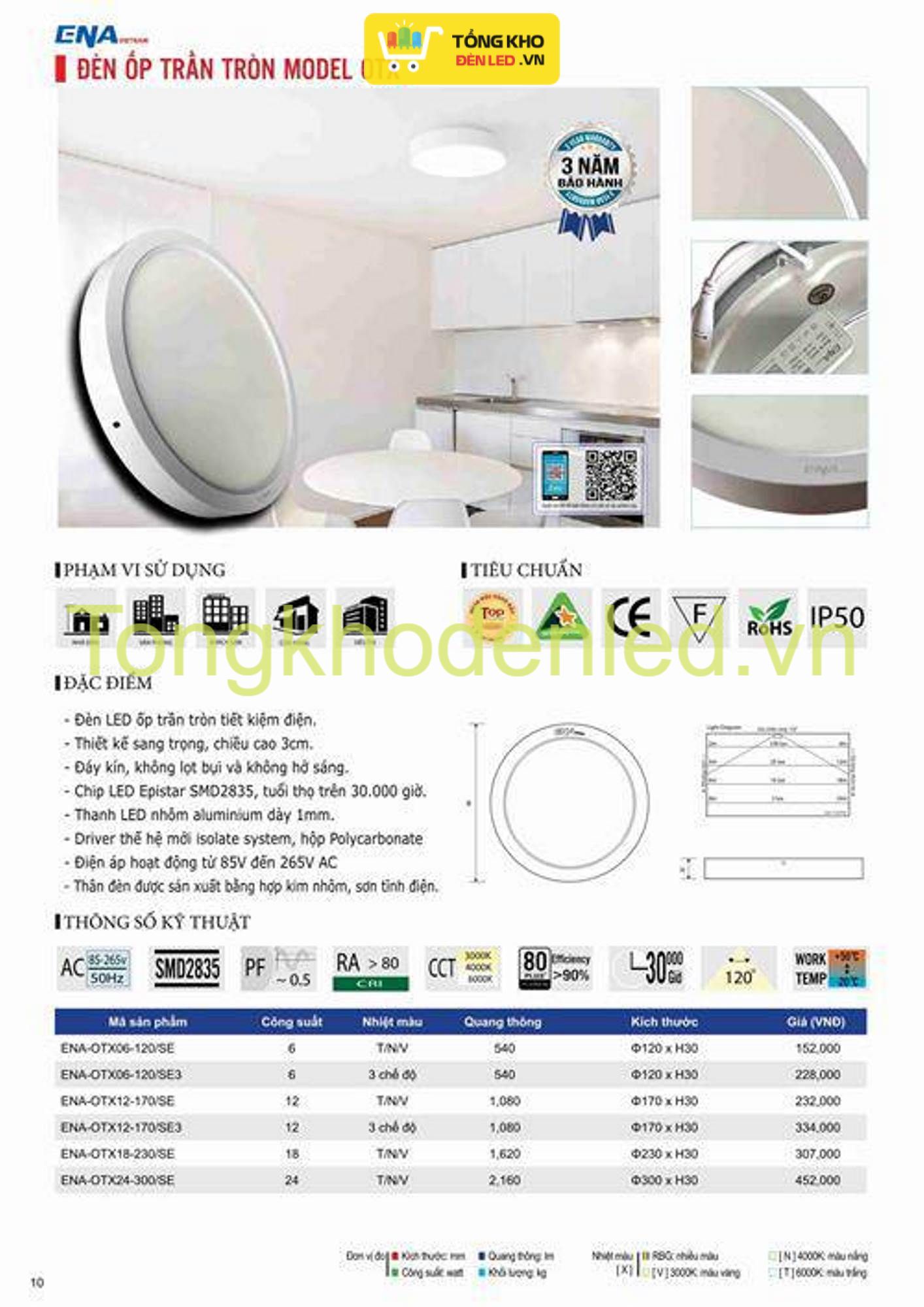 Top các mẫu đèn led ốp trần nổi siêu mỏng hot nhất 2022 4