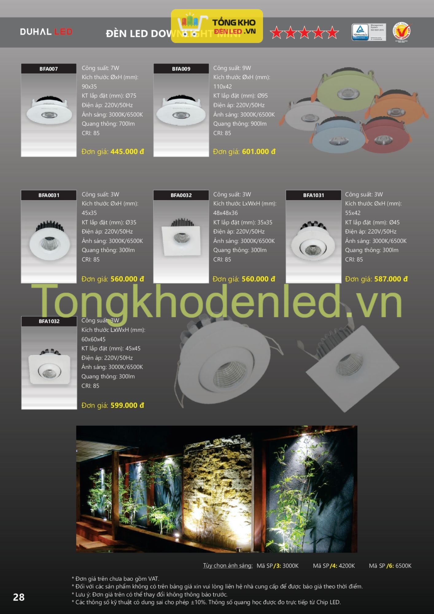 ĐÈN LED DUHAL - 028 ĐÈN LED DUHAL - 028