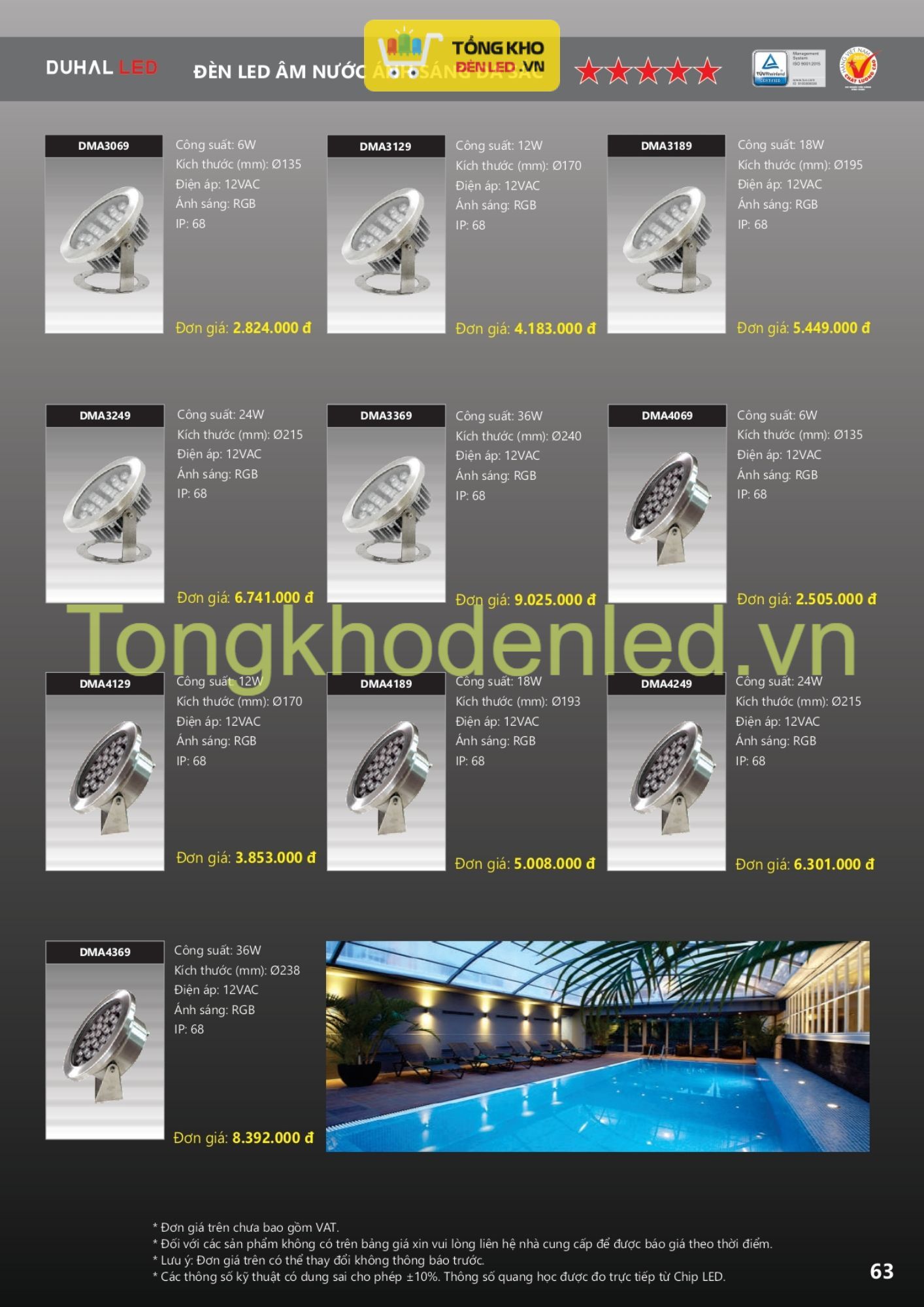 ĐÈN LED DUHAL - 063 ĐÈN LED DUHAL - 063