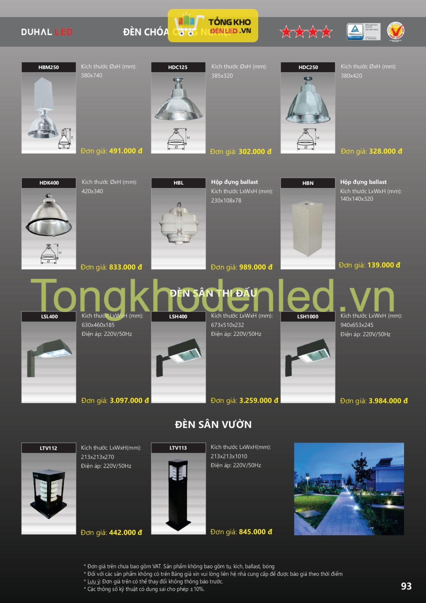 ĐÈN LED DUHAL - 093 ĐÈN LED DUHAL - 093