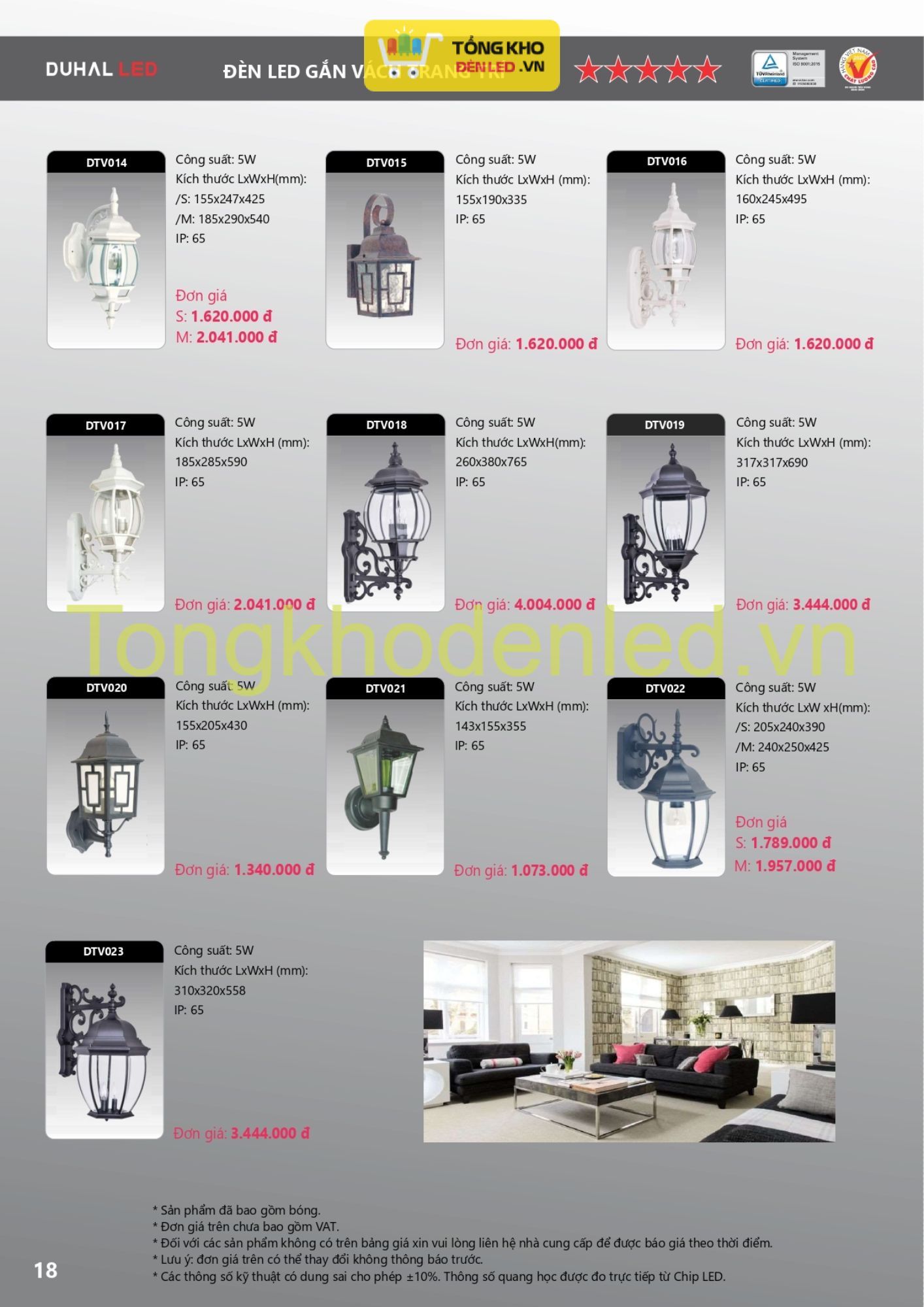 ĐÈN LED DUHAL - 018 ĐÈN LED DUHAL - 018