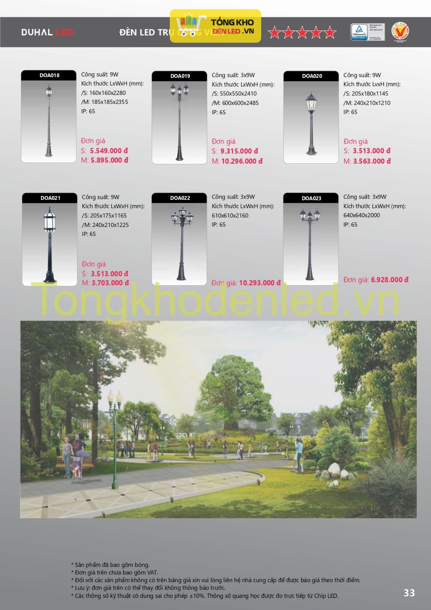 ĐÈN LED DUHAL - 033 ĐÈN LED DUHAL - 033