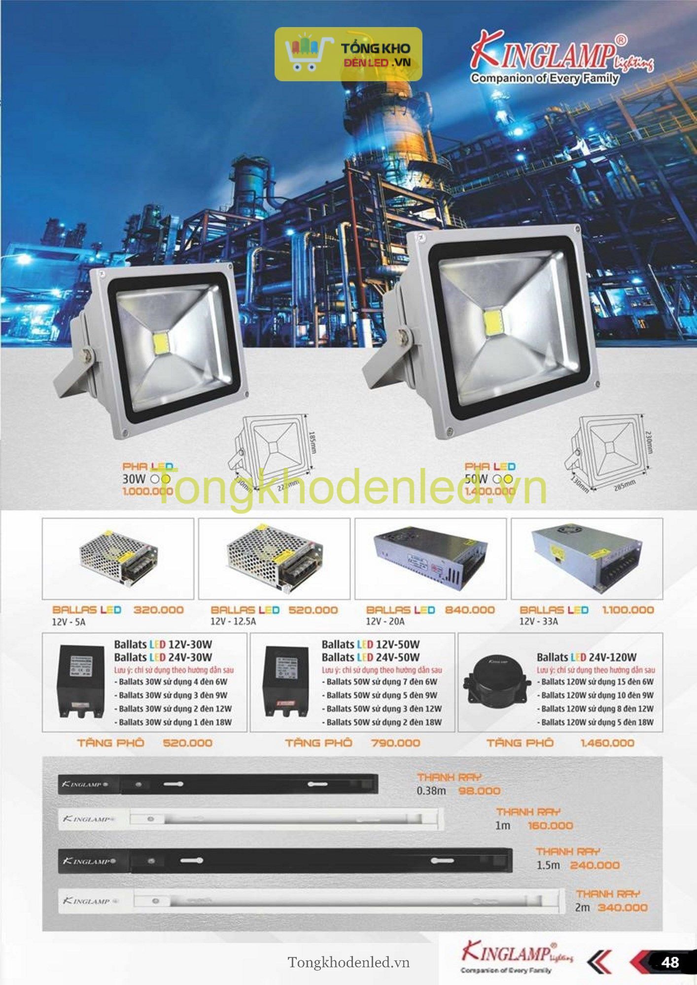 ĐÈN LED KINGLAMP- 048 ĐÈN LED KINGLAMP- 048