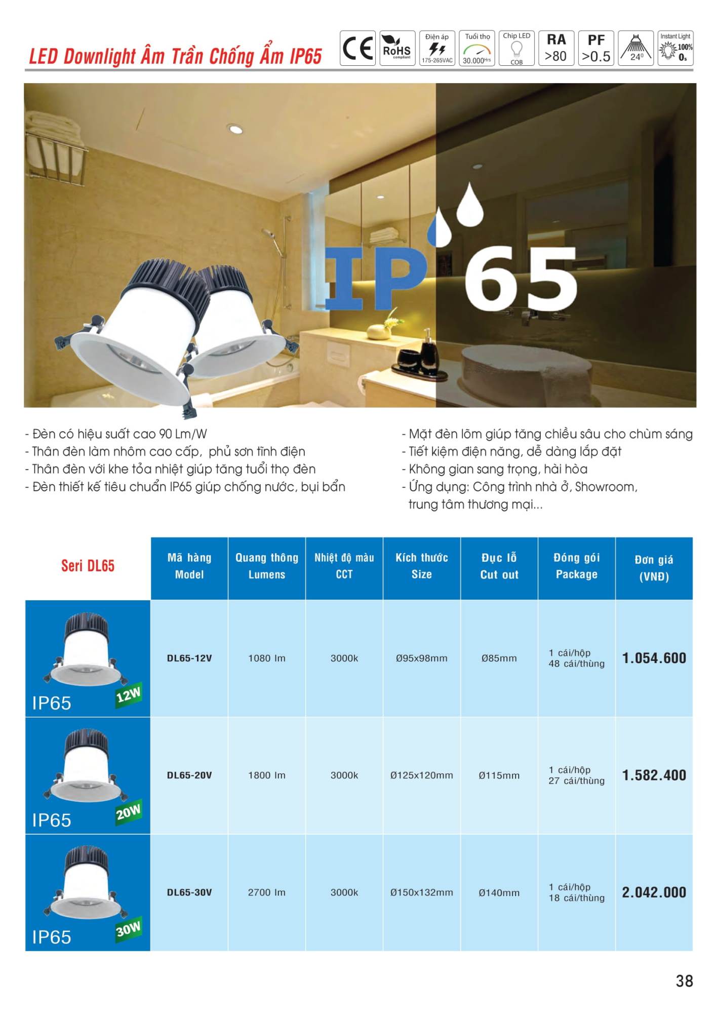 ĐÈN LED MPE - 037 ĐÈN LED MPE - 037