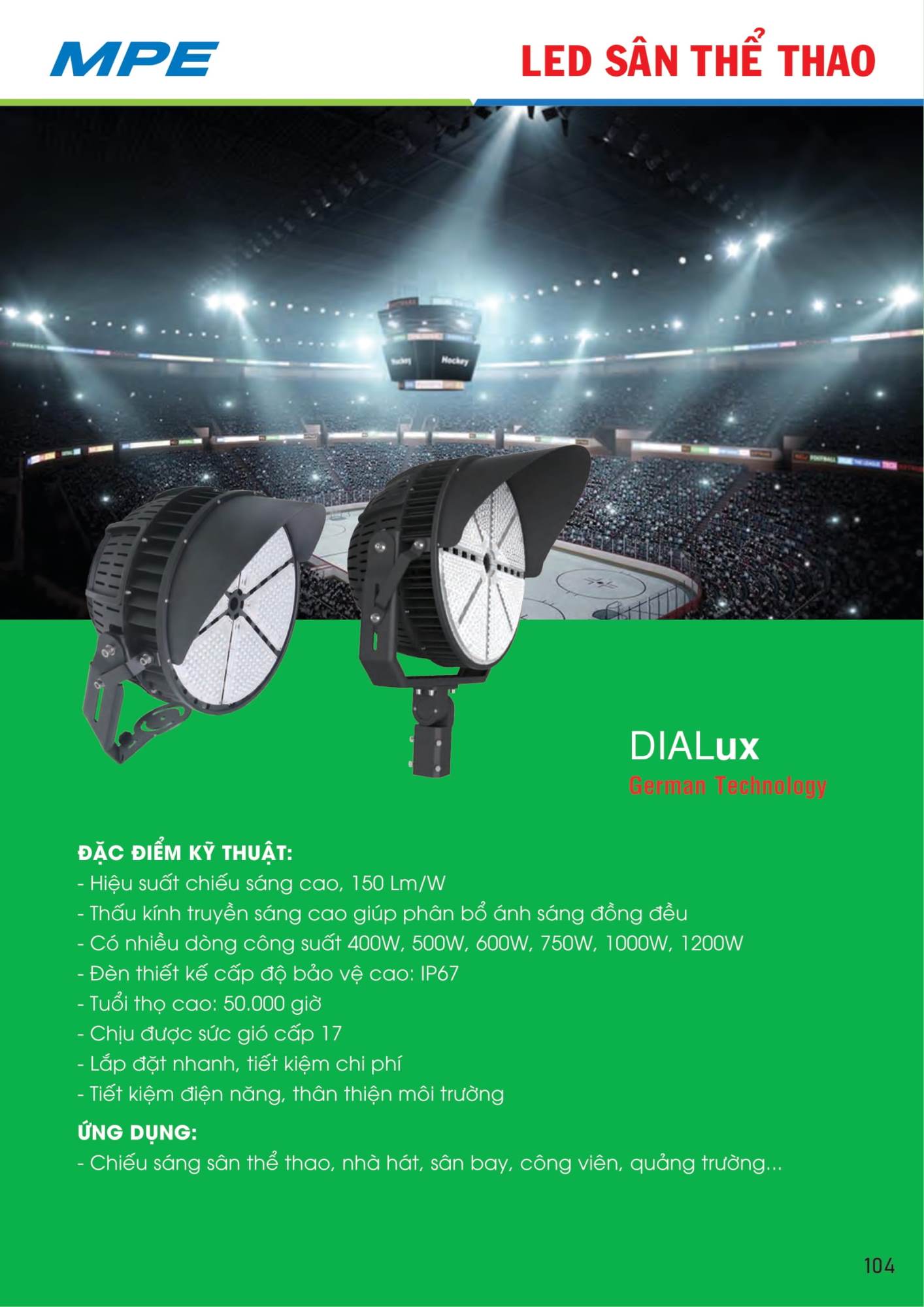 ĐÈN LED MPE - 103 ĐÈN LED MPE - 103