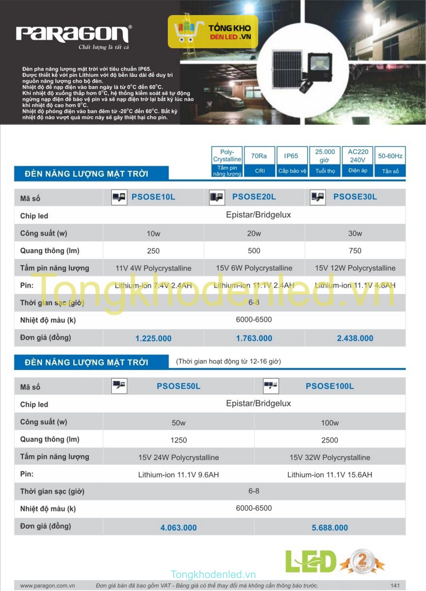 ĐÈN CHIẾU SÁNG PARAGON - 141 ĐÈN CHIẾU SÁNG PARAGON - 141